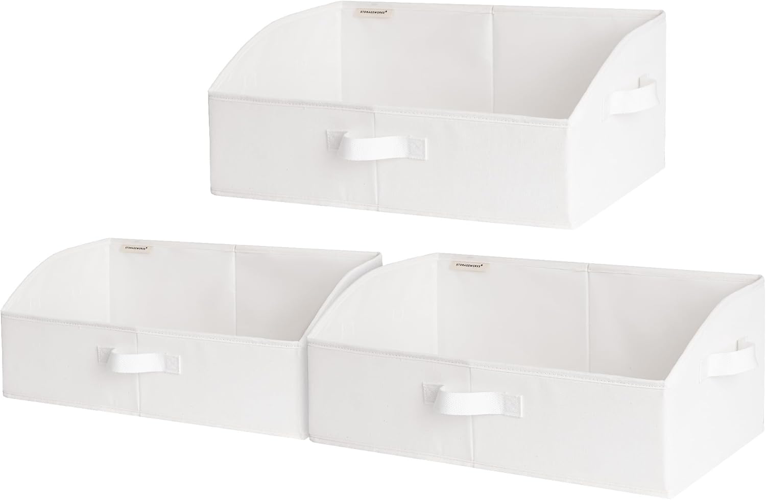 Closet Storage Bins, Trapezoid Storage Box, 3-Pack