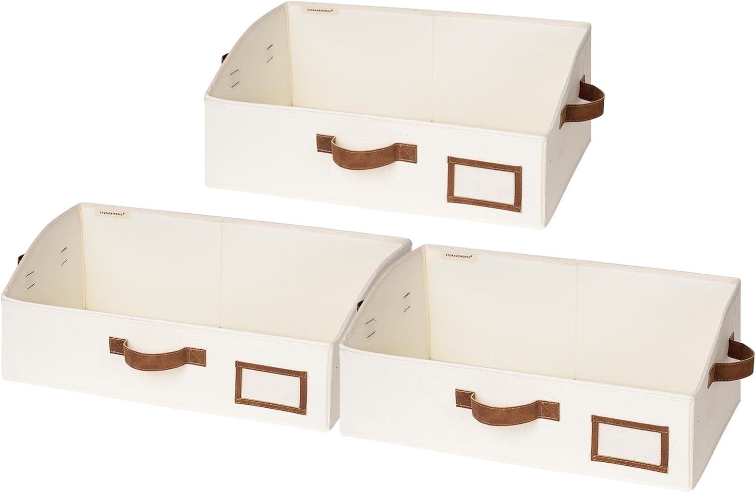 Closet Storage Bins, Trapezoid Storage Box, 3-Pack