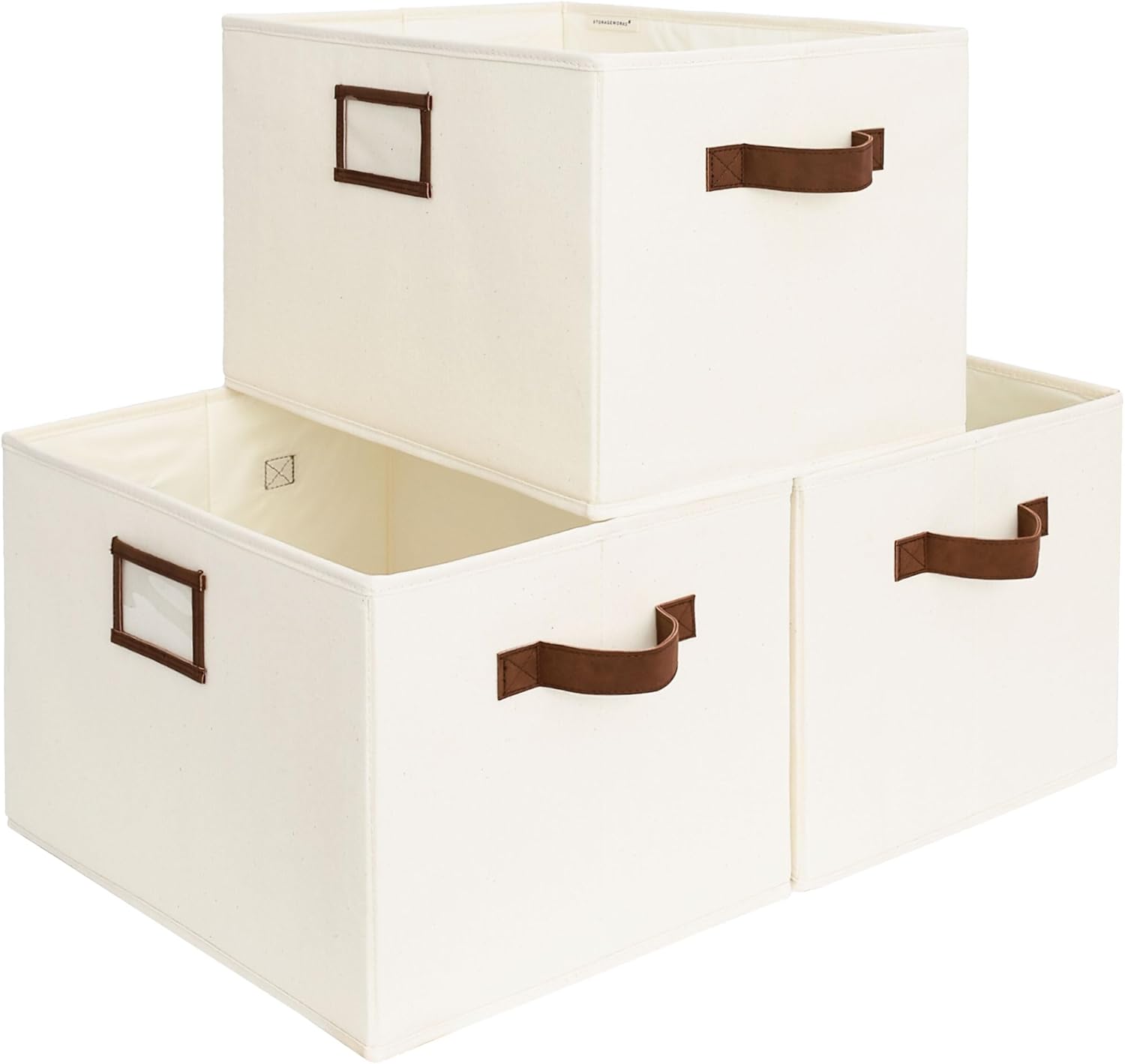 Storage Baskets for Shelves, 3-Pack