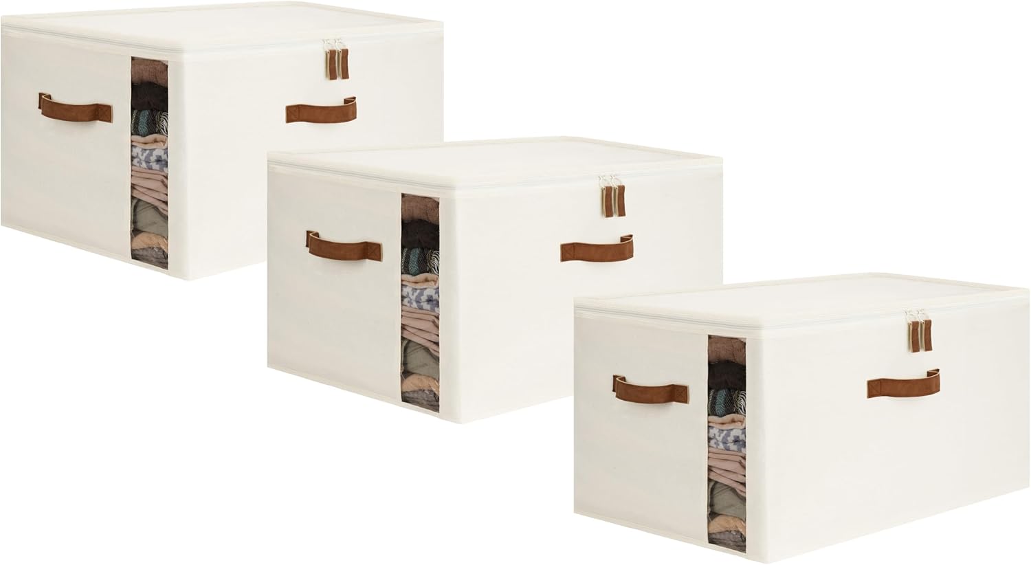 Comforter Storage Bag with Dual Zipper and Handles