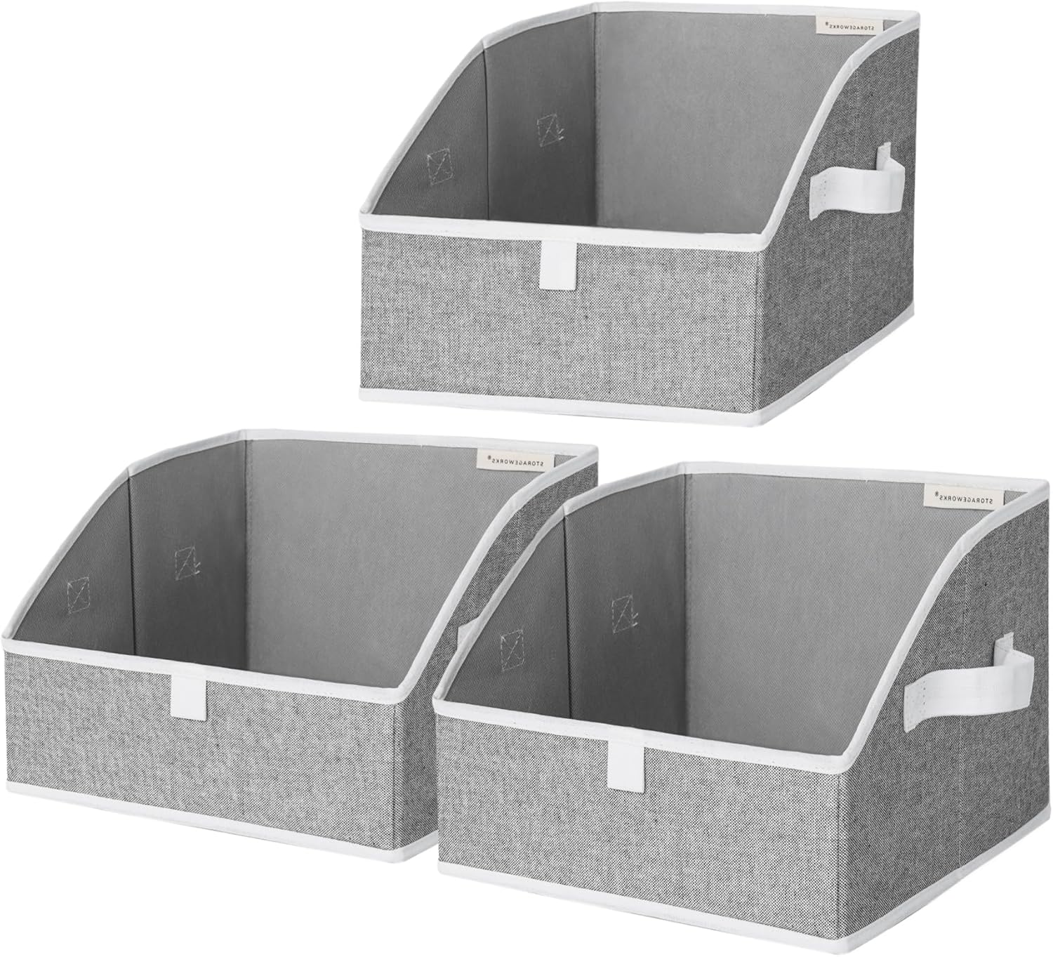 Closet Storage Bins, Trapezoid Storage Box, 3-Pack