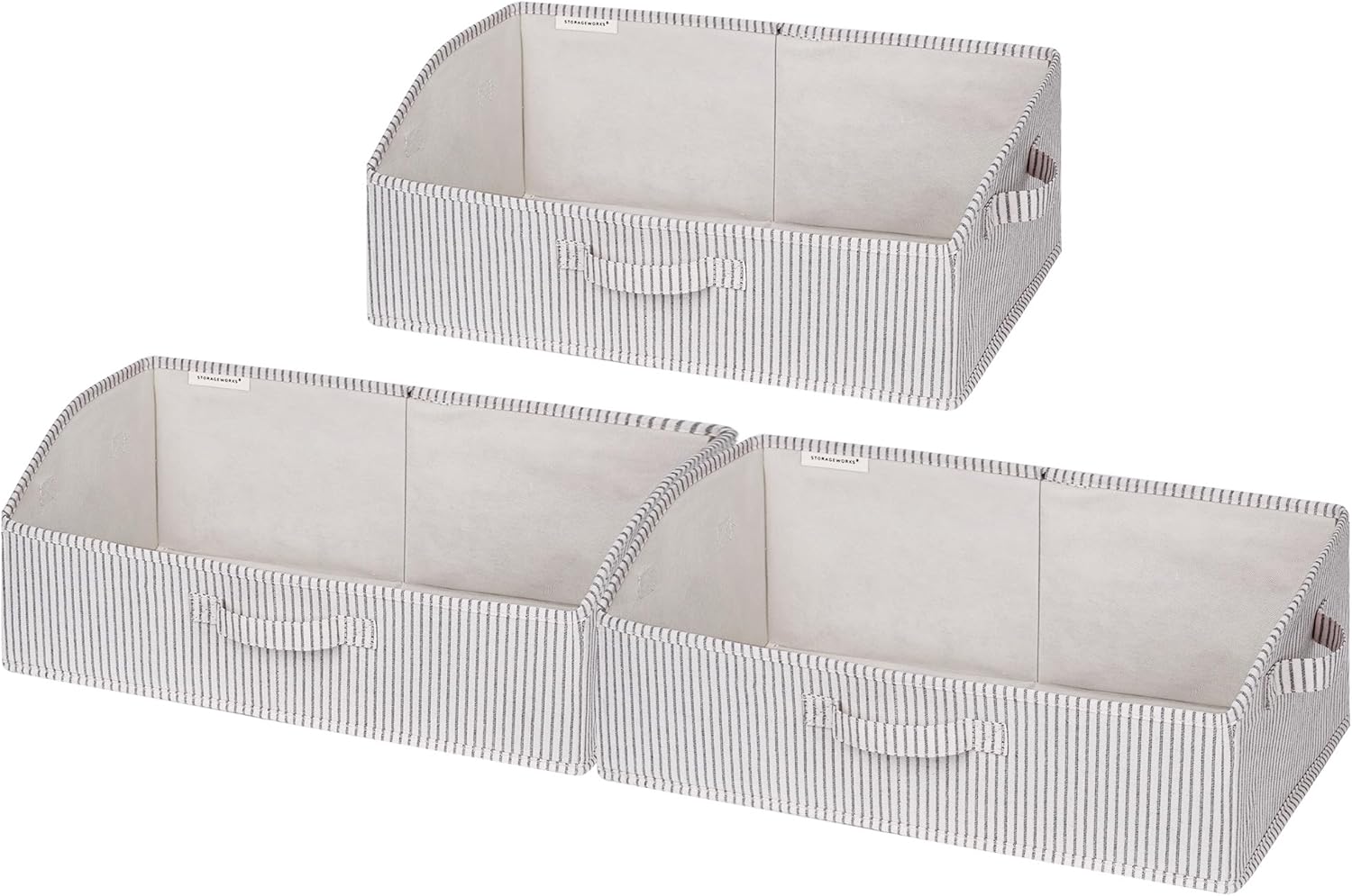 Closet Storage Bins, Trapezoid Storage Box, 3-Pack