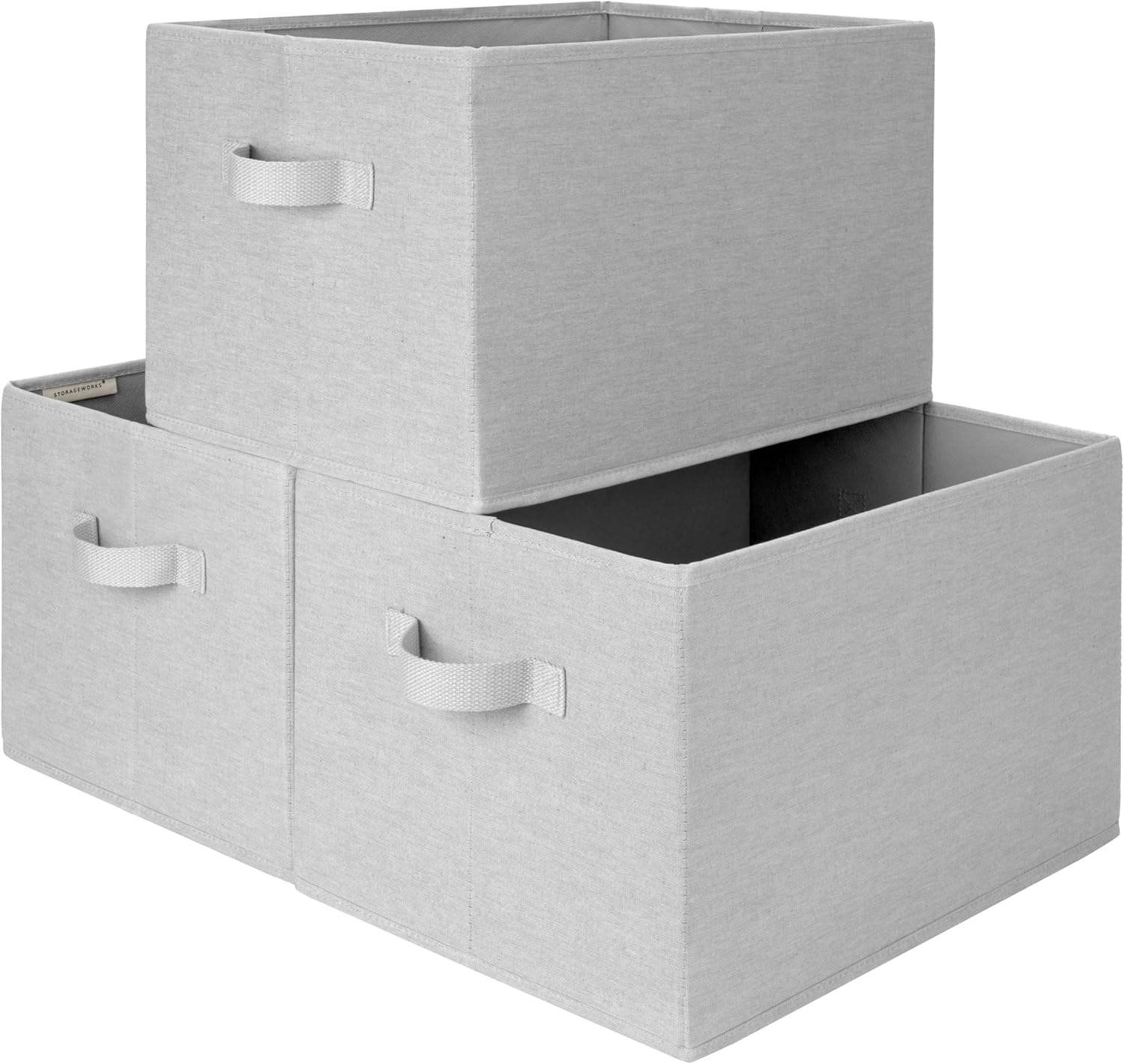 Storage Baskets for Shelves, 3-Pack