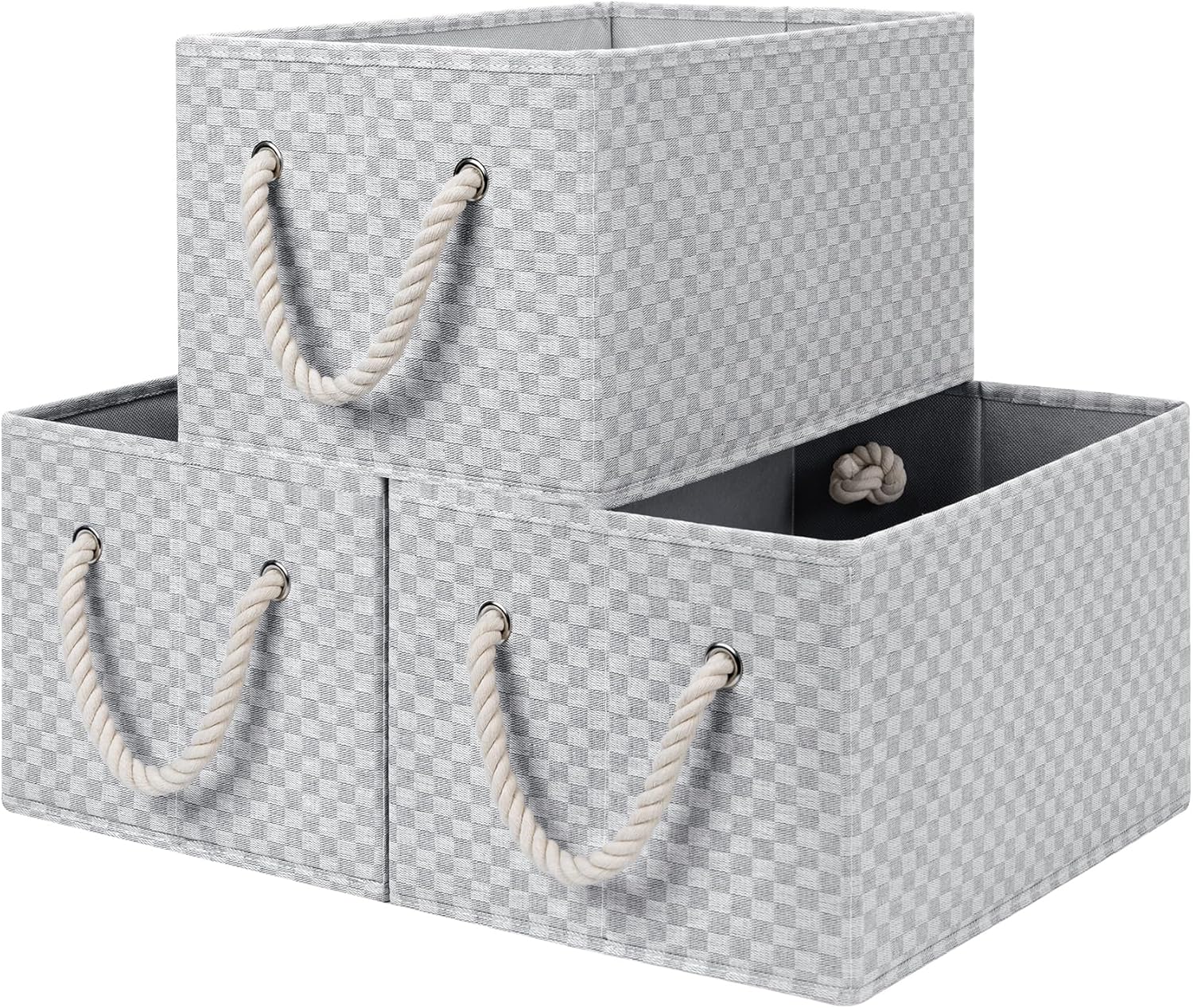 Storage Baskets for Shelves, 3-Pack