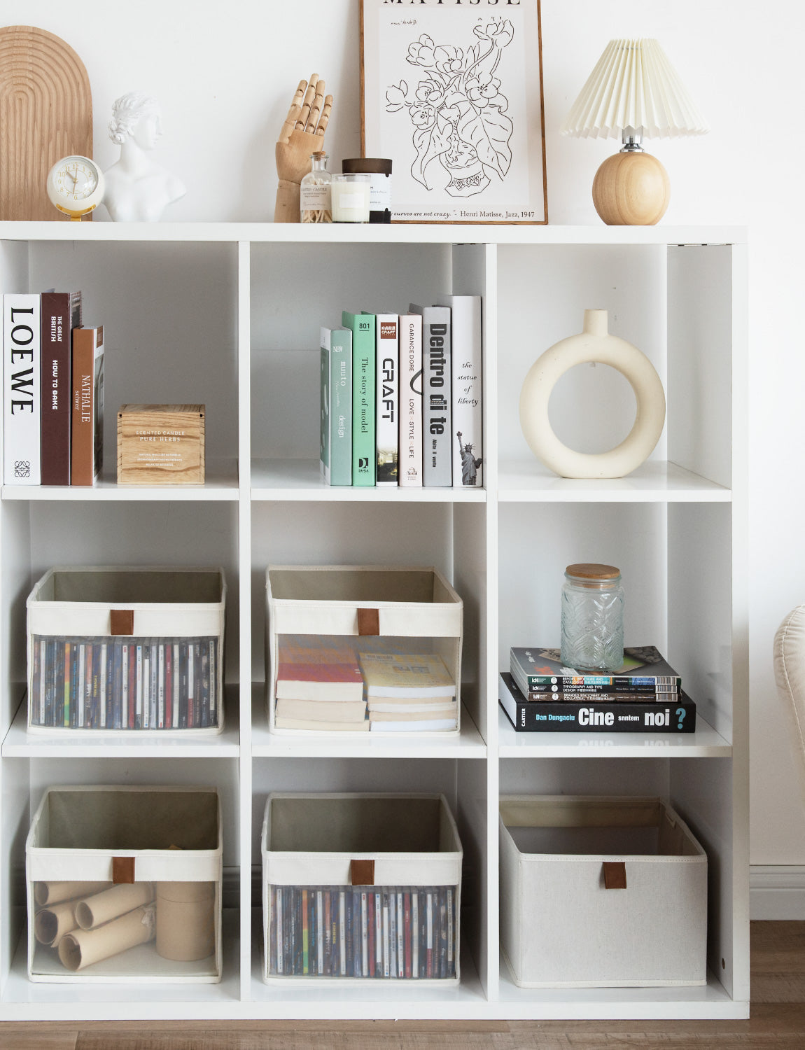 Closet Storage Bins with Clear Window and Handles, 3 Pack