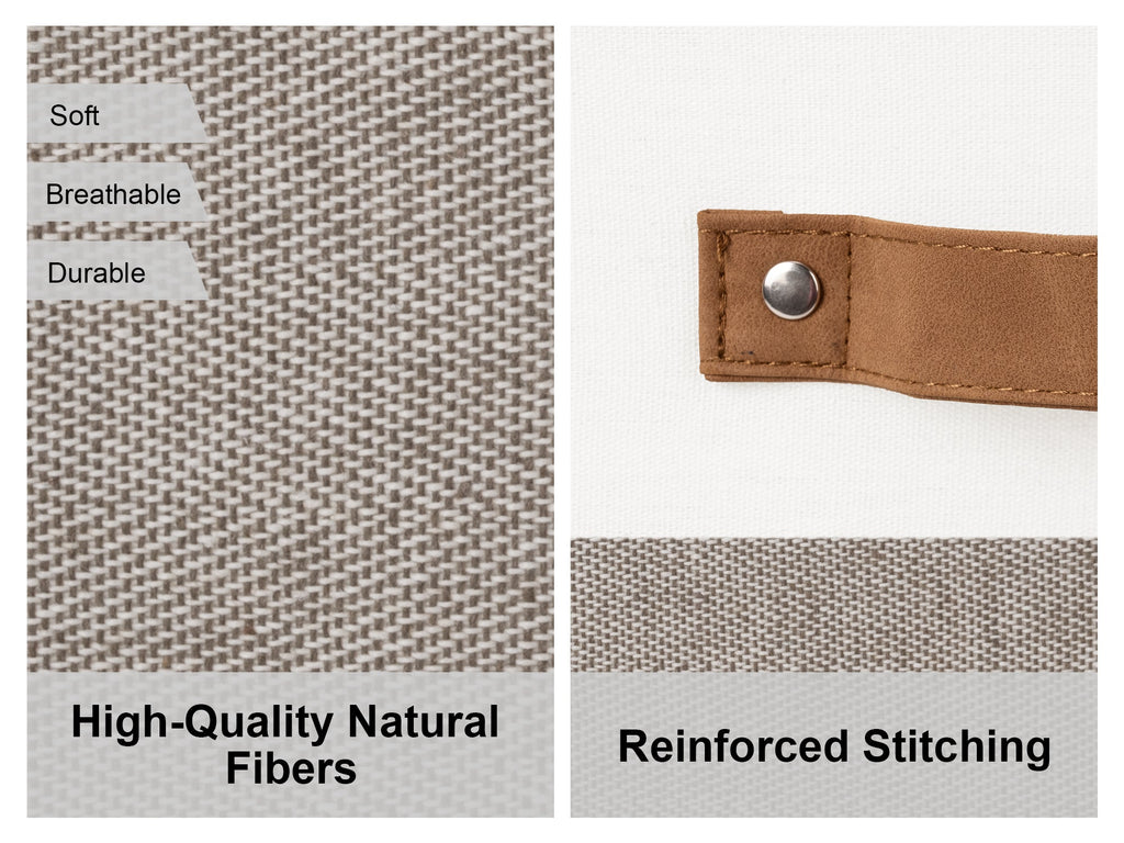 13x13 Inches Storage Cube, Fabric Storage Bins with PU Handles