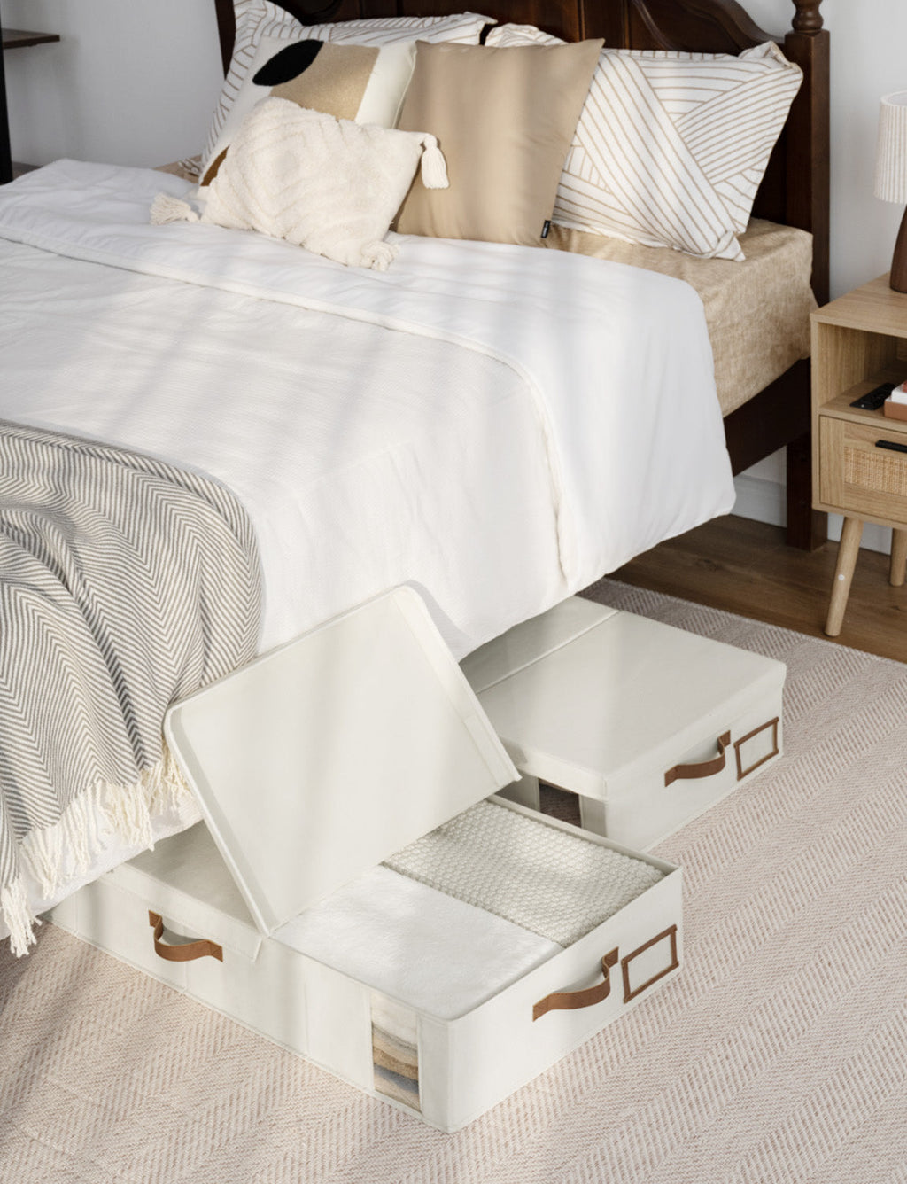 Under Bed Storage Bins with Lids, 2 Pack