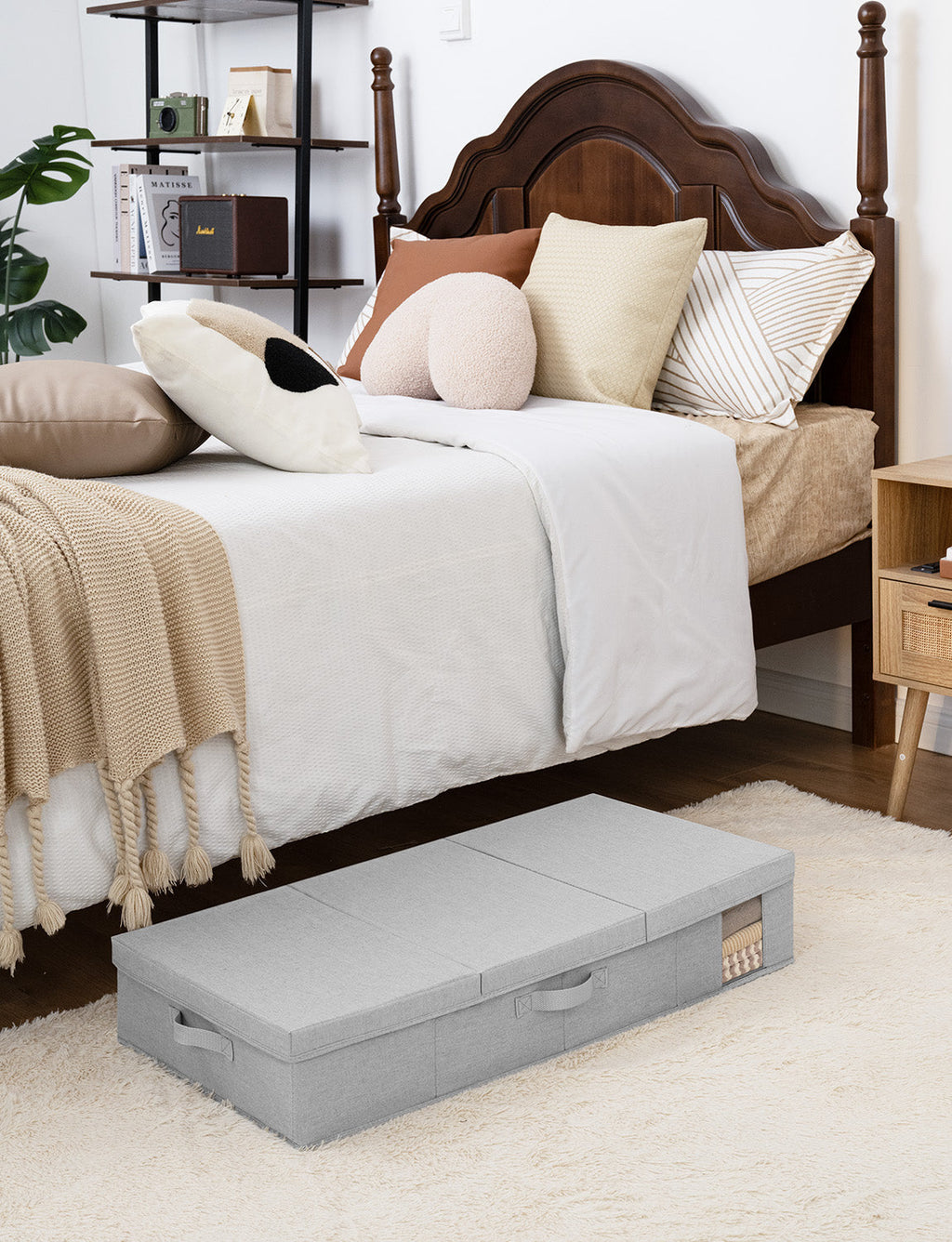 Under Bed Storage Bins with Lids, 2 Pack